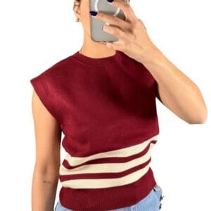 Sakina Top - Burgundy