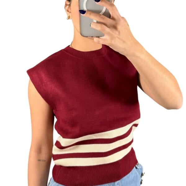 Sakina Top - Burgundy