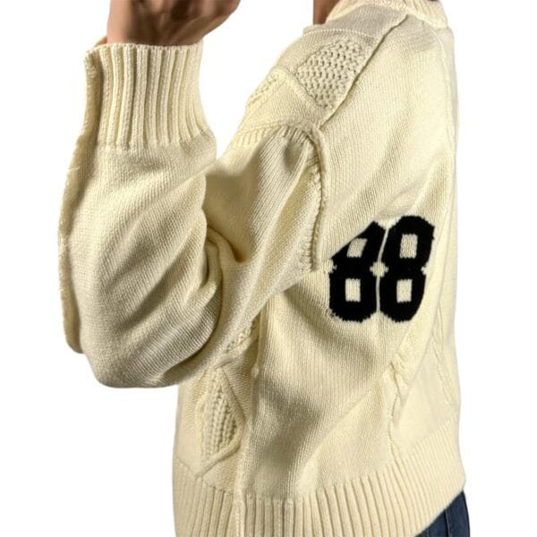 Shara Sweater - Oat & Navy - Imagen 2