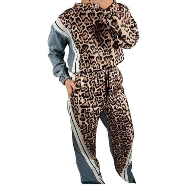 Tahira Set - Leopard and Denim
